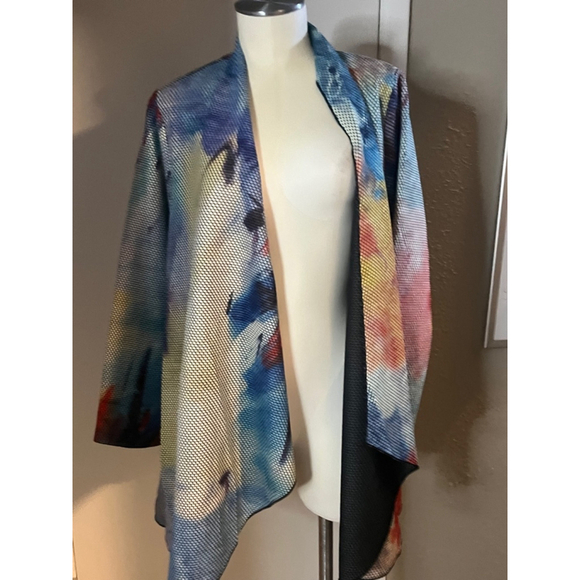 Nwt womens cardigan jackt retro style by radzoli multicolor - Picture 3 of 14